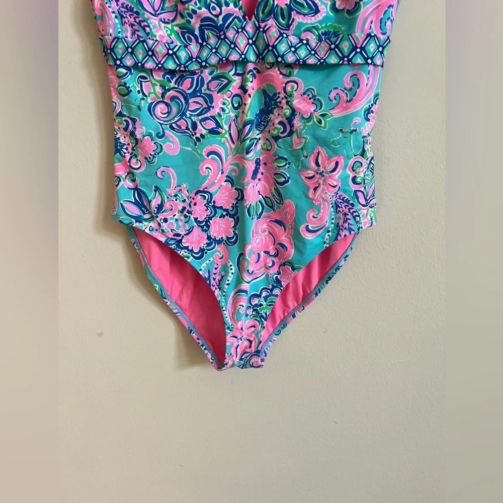 Lilly Pulitzer Imogen Swimsuit Jungle Horizon Size 12 - Picture 5 of 9